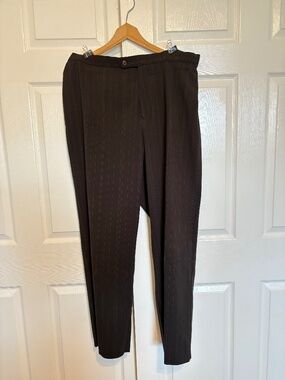 Dress slacks - size 22W - Brown w/green stripe